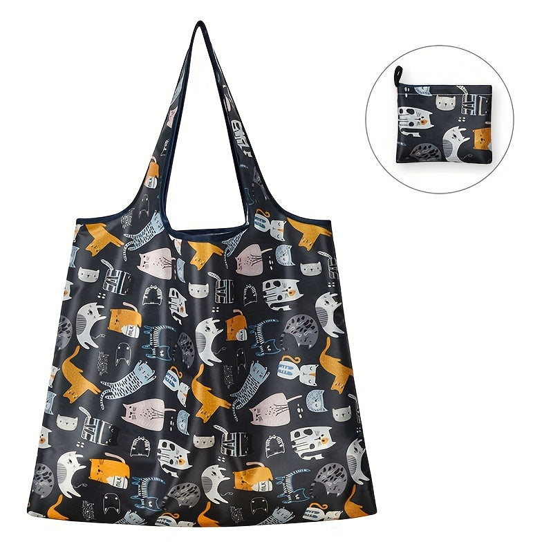 Large Capacity Folding Shopping Bag Portable Nylon Hand-held Storage