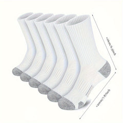 Men's Mid Crew Sport Socks - Sweat Absorbing & Comfy