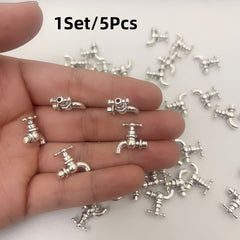 Mini Faucet Set of 5pcs for Doll House Decoration Collection