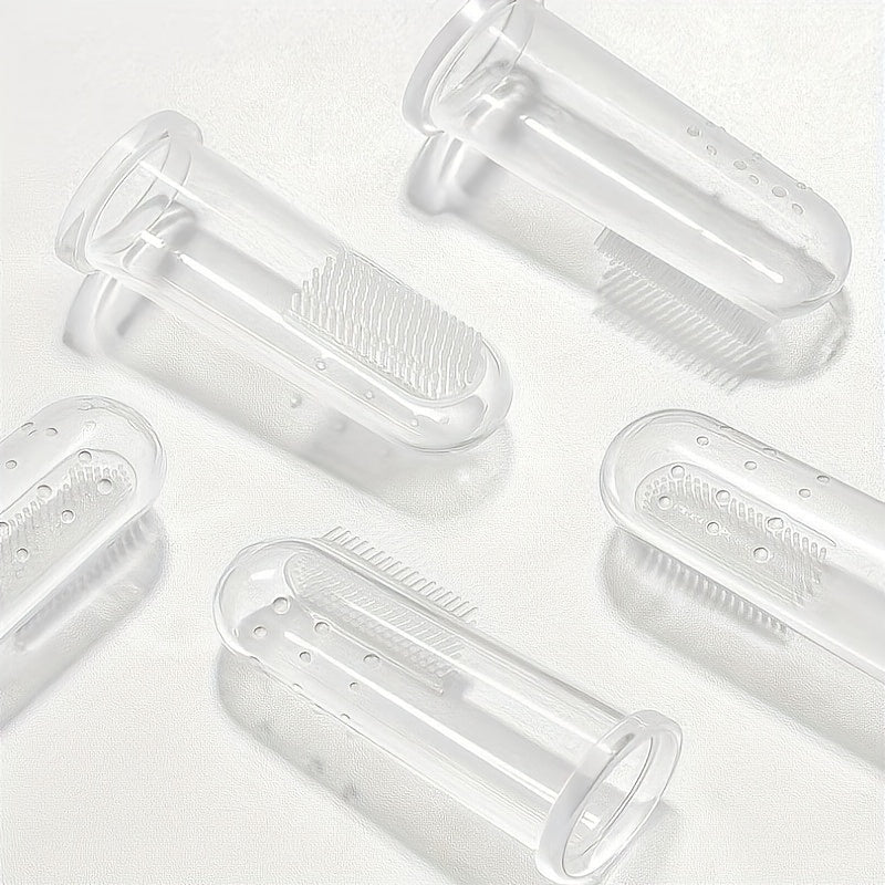 10pcs Pet Toothbrushes Soft Silicone Dog Finger Tothbrush Washable