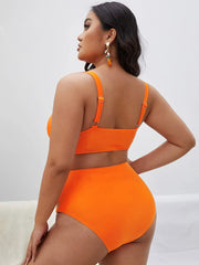 Cut Out High Waist One Piece Swimsuit