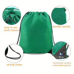 30pcs Unisex Drawstring Backpack Sports Bags Gym & Outdoor Activities
