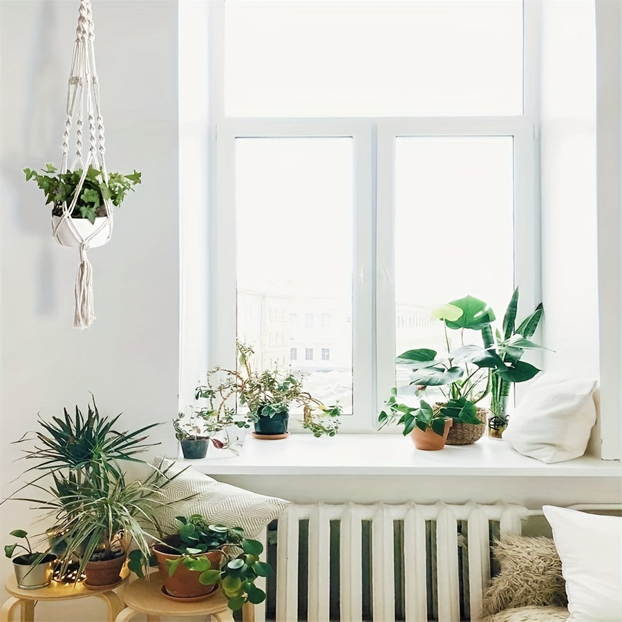 1pc 3pcs Macrame Plant Hanger Set Large Ivory