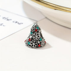 Vintage Christmas Tree Inlaid Rhinestone Charm for DIY Bracelets Necklaces