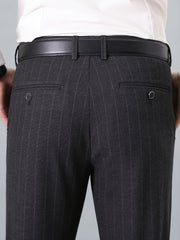 Men's Casual Straight Leg Trousers with Pockets