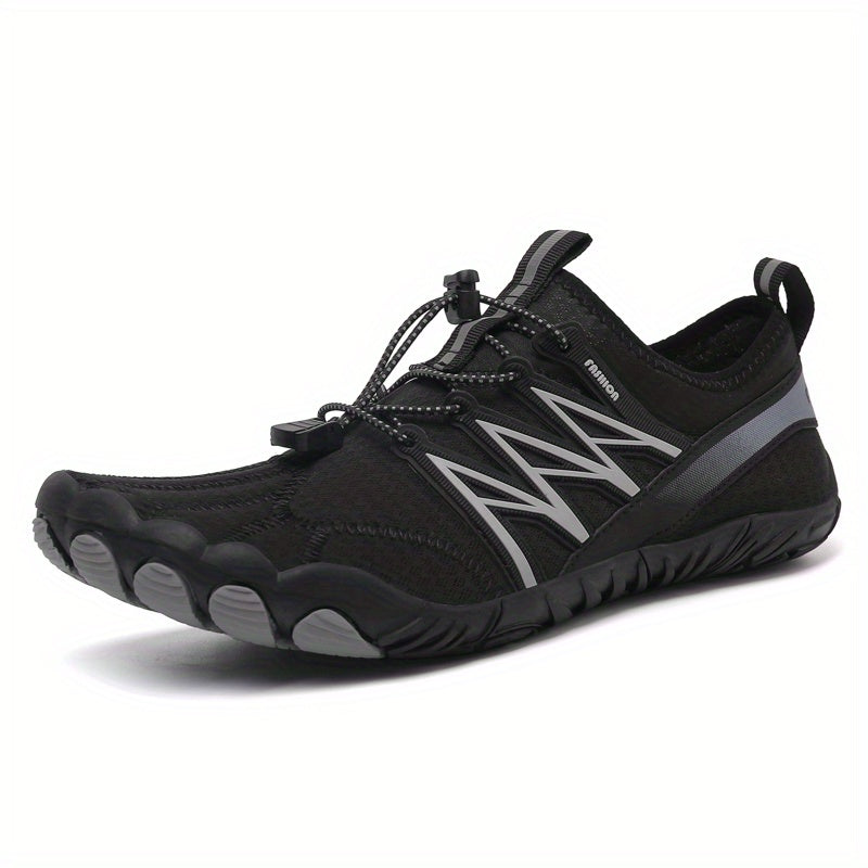 Men's Aqua Wading Shoes With Drawstring, Outdoor Walking Shoes