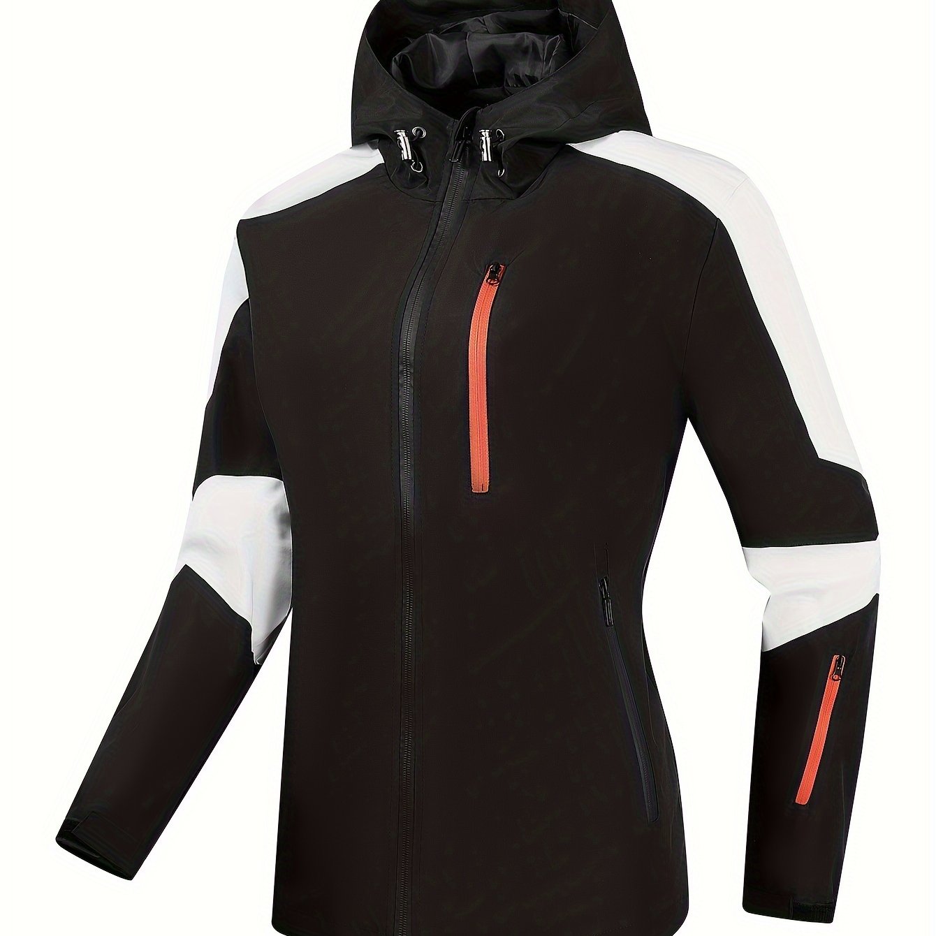 Contrast Panel Hooded Hiking Jacket