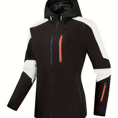 Contrast Panel Hooded Hiking Jacket