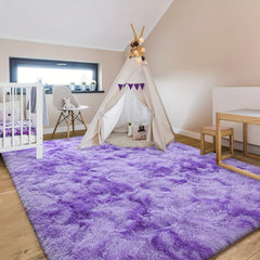 Soft Non-Slip Shag Area Rug for Living Room Bedroom Decor Machine Washable