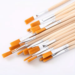 Wooden Handle Nylon Bristles Paintbrushes for Art Painting