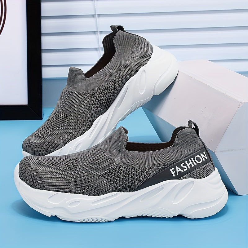 Boy's Woven Slip On Sock Shoes Comfy Sneakers for Outdoor Activities