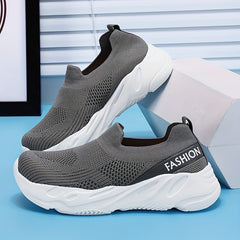 Boy's Woven Slip On Sock Shoes Comfy Sneakers for Outdoor Activities