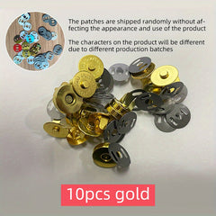 10pcs Round Strong Magnet Metal Snap Magnetic Button
