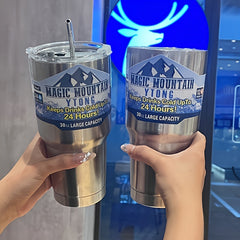 30oz Stainless Steel Vacuum Insulated Tumbler With Lid And Straw