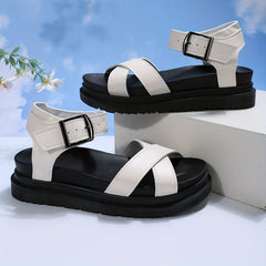 Women's Cross Strap Platform Sandals Ankle Strap Sports Sandals