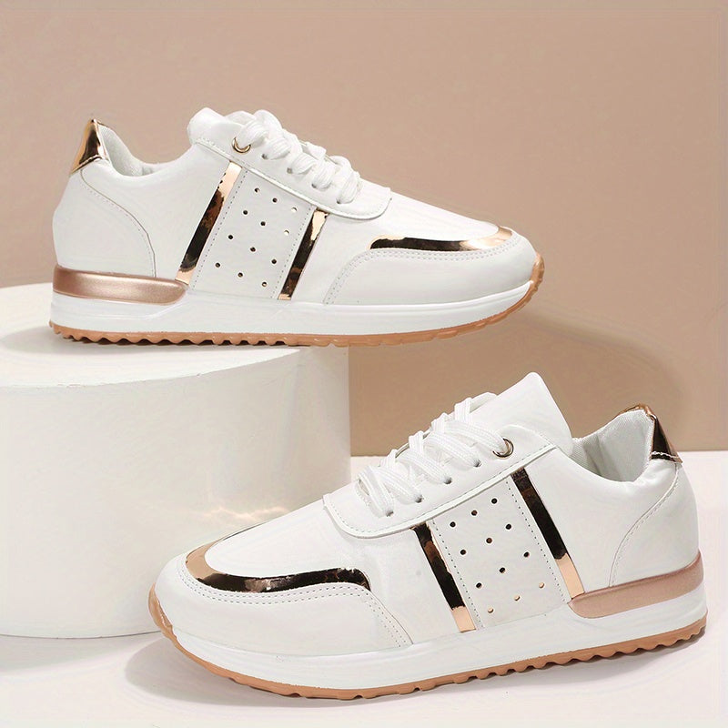 Women's Breathable Sneakers Low Top Lace Up Shoes