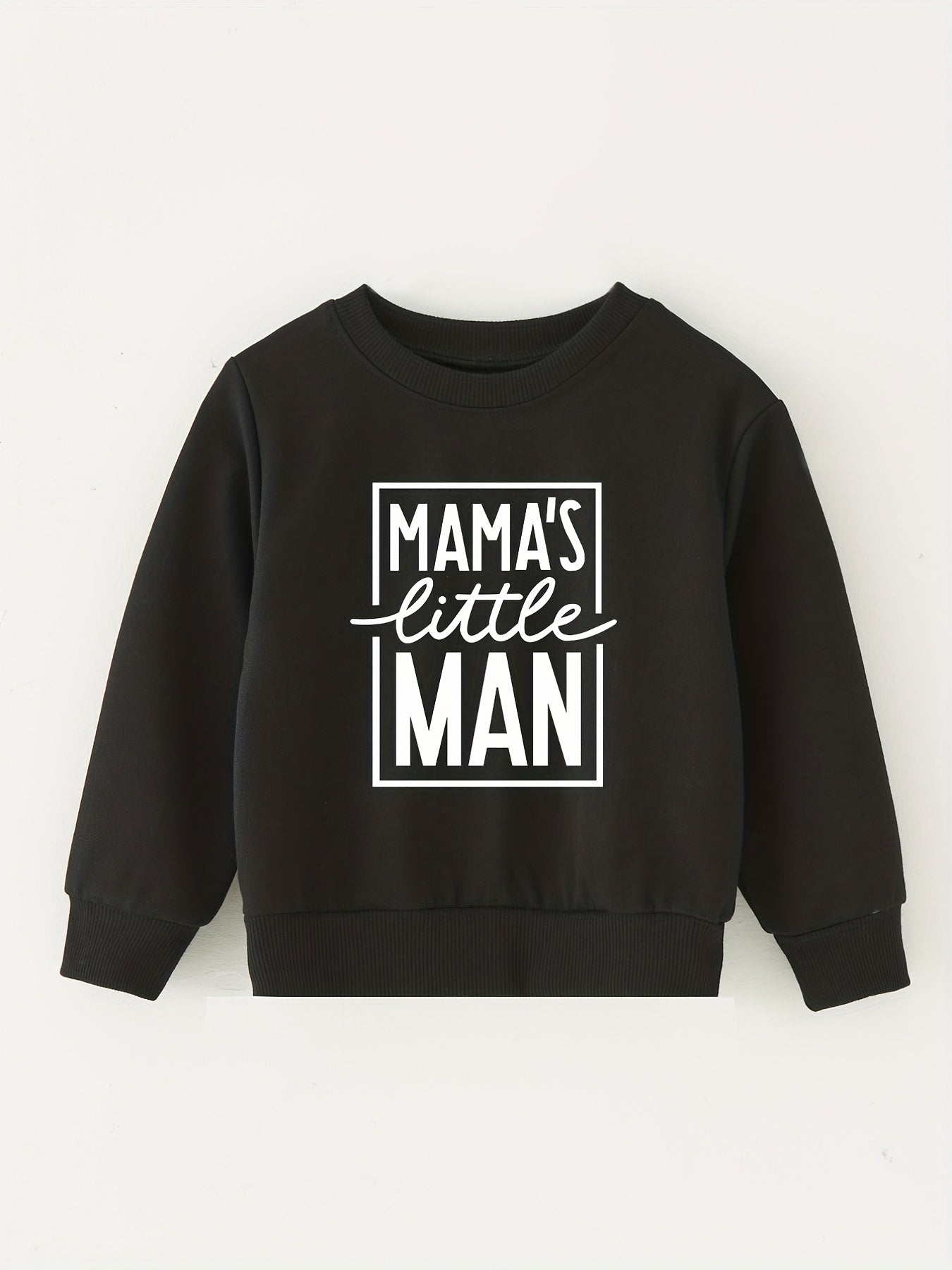 Mama's Little Man Baby Sweatshirt Spring Autumn Long Sleeve Sports Top