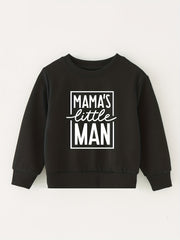 Mama's Little Man Baby Sweatshirt Spring Autumn Long Sleeve Sports Top