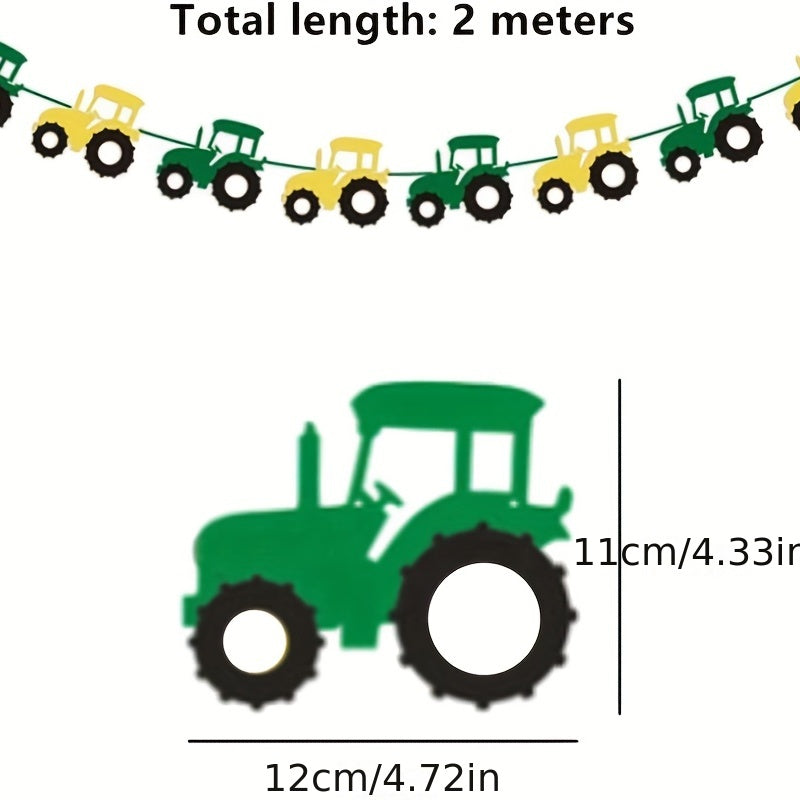 Tractor Felt Banner Party Decoration Birthday Party Supplies