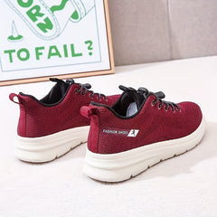 Women's Breathable Mesh Sneakers Lace Up Running Shoes Lightweight Tennis Shoes
