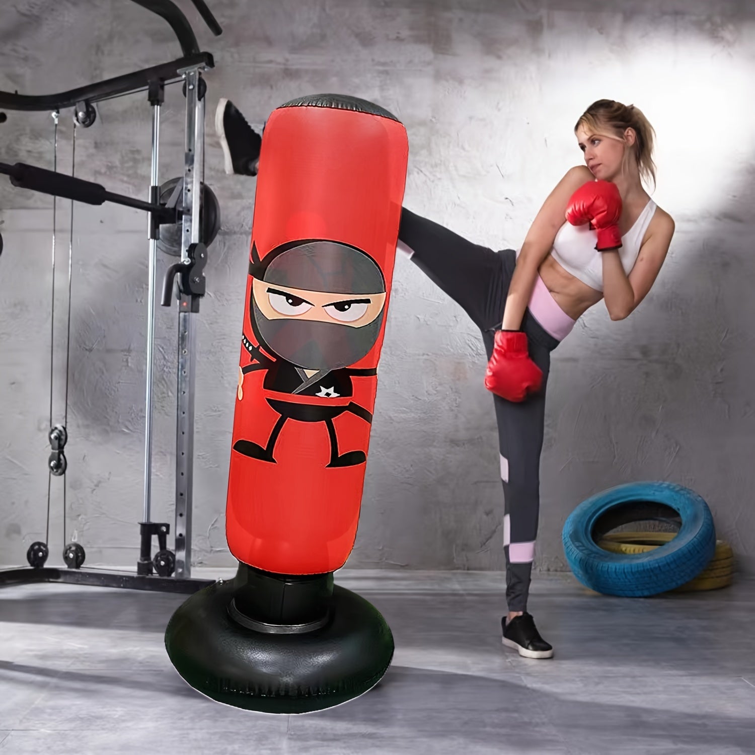 Inflatable Punching Bag for Karate Kickboxing Training