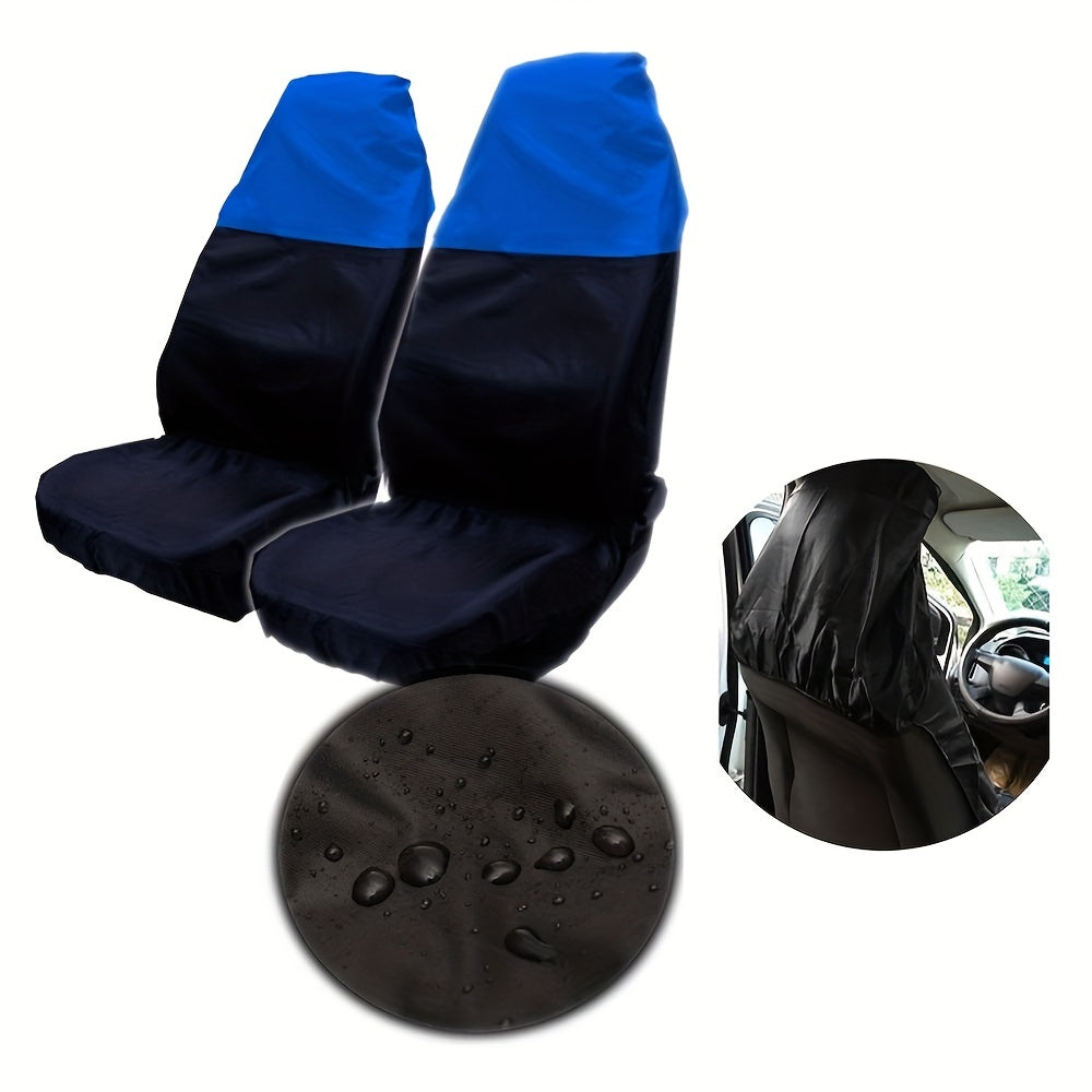 2pcs Waterproof Universal Seat Cover Front Car Van Seat Covers Protectors