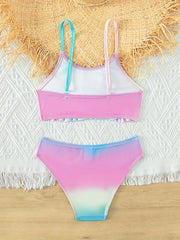 Girls Stylish Gradient Bikini Swimsuit for Beach Fun