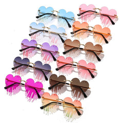 Rimless Heart Sunglasses Unique Sun Glasses