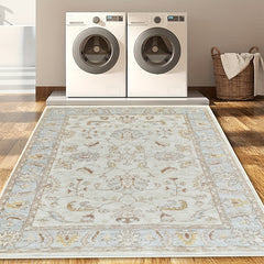 Bohemian Floral Area Rug Non-slip Soft Floor Mat Vintage Washable