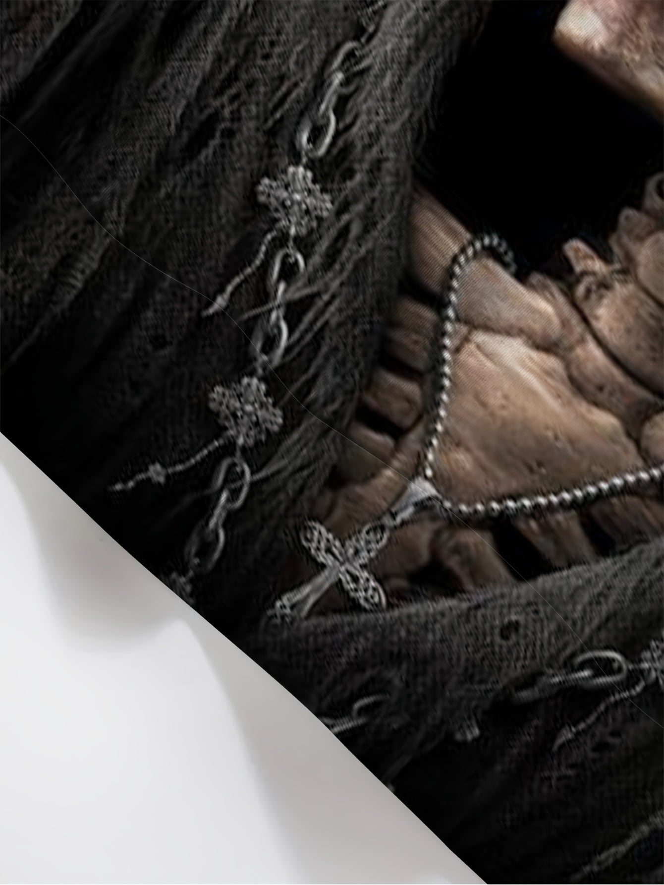 Skull & Heart Pattern Print Hoodie for Men