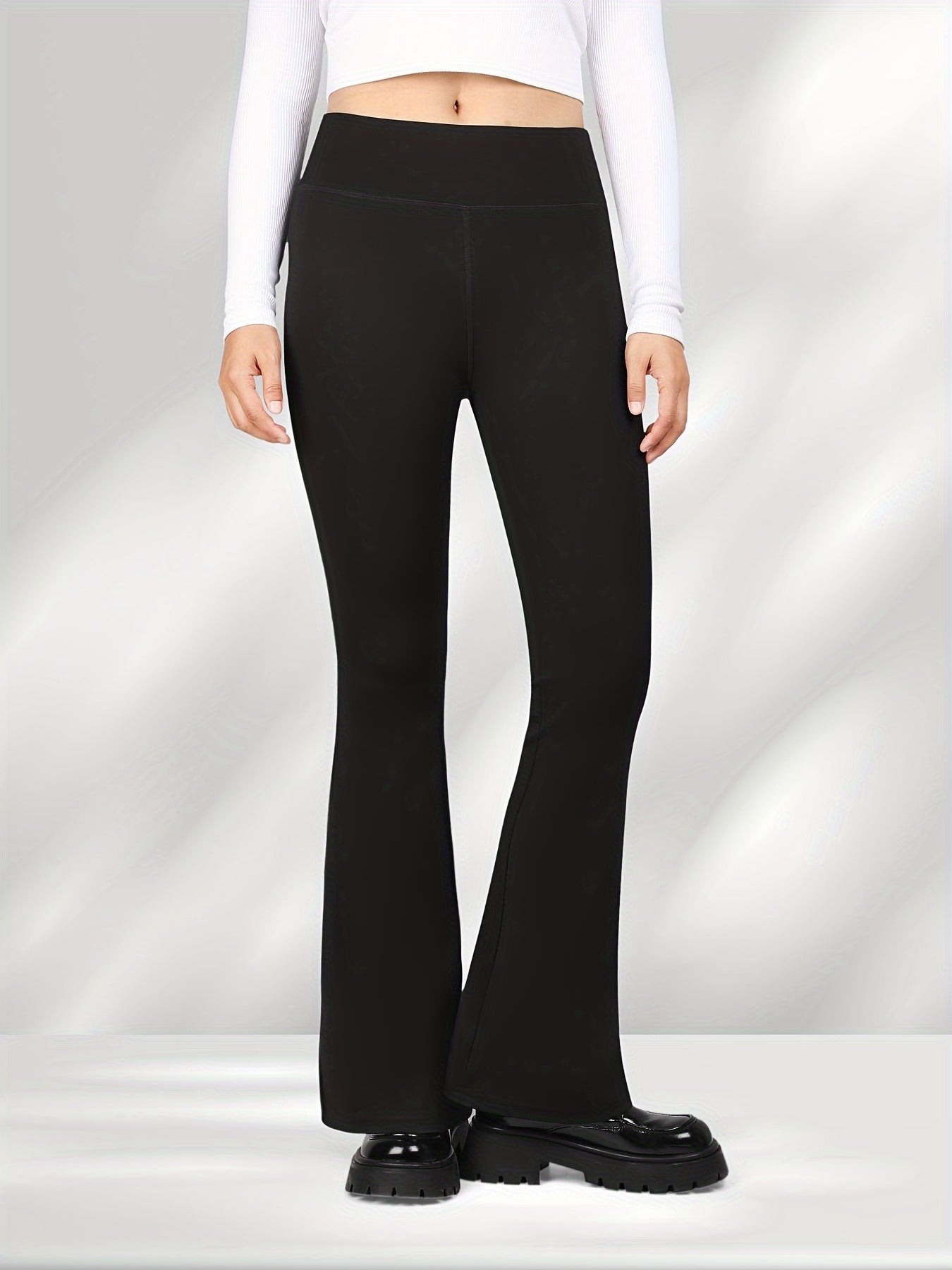 Women's High Waist Flare Yoga Pants Stretch Tummy Control Leggings