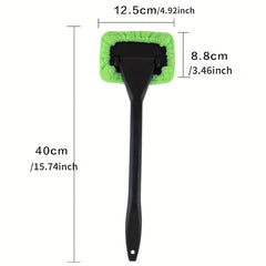 Car Front Glass Defogging Cleaning Brush Car Glass Wipe Scraping Water Artifact