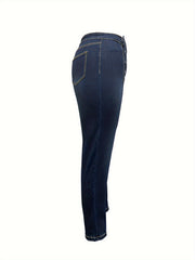 Casual Skinny Jeans High Rise Stretch Denim