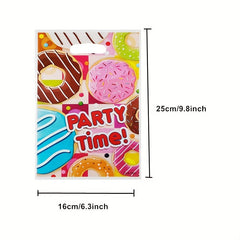 50pcs Donut Party Treat Bags Sweet Goodie Bags for Donut Theme Favors