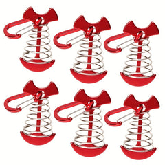 6pcs Aluminum Tent Anchor Pegs with Carabiners for Camping