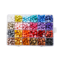 24 Grid 600pc Wax Sealing Beads Kits for Wax Seals Wax Pellets
