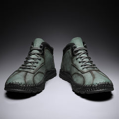 Men Stitch Pointed Leather Boots Formal Dress Shoes For Party