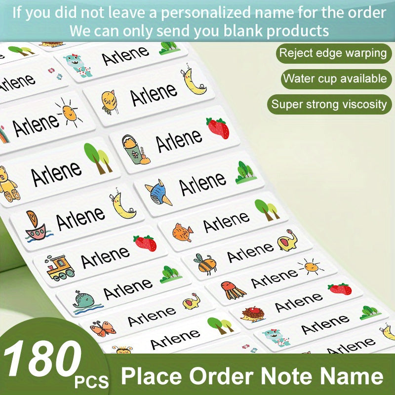 Customized Transparent Name Sticker Cartoon Stickers Waterproof Labels