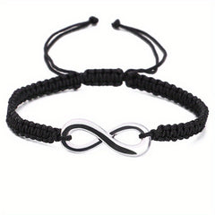 Infinity Symbol Braided Bracelet Adjustable Hand Jewelry Gift