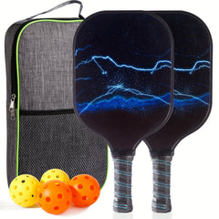Shollar Pickleball Paddle Set with 4 Balls, 2 Rackets, and Bag