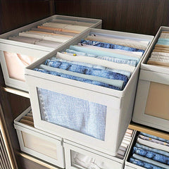 Clothes Storage Box Fabric Folding Underwear Drawer Organizer