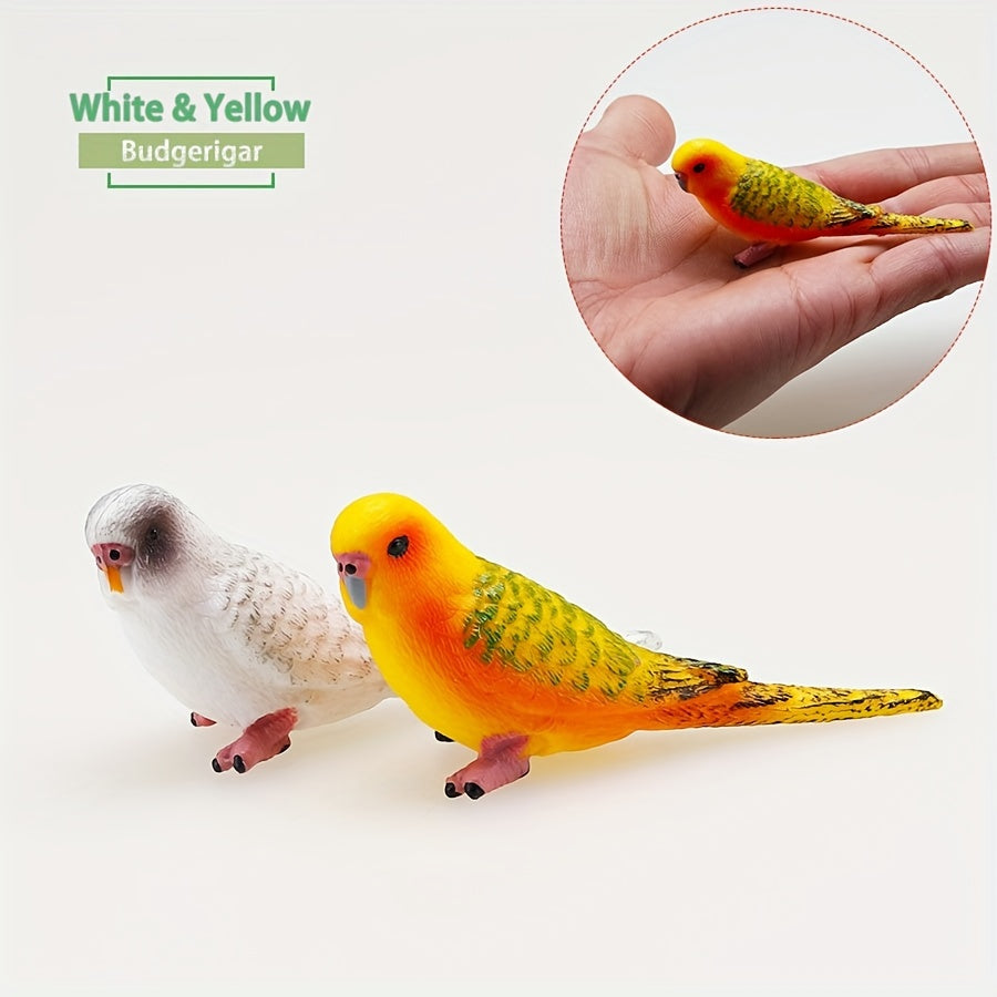 Realistic Parrot Figurines for Micro Landscape Decoration