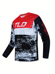Men's Camouflage Block Long Sleeve Motorcycle Off road T shirt