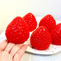 Red Strawberry Squishy Stress Relief Toy TPR Material Fun