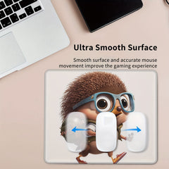 Small Hedgehog Pattern Square 20x24cm Mouse Pad Non-slip Rubber Lock Edge