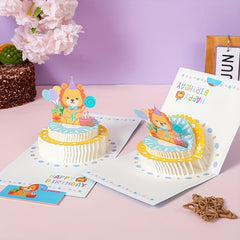 Pop Up 3D Birthday Party Invitation Card