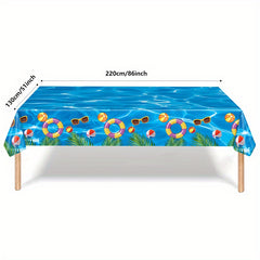 Disposable Pool Tablecloth for Beach Themed Party