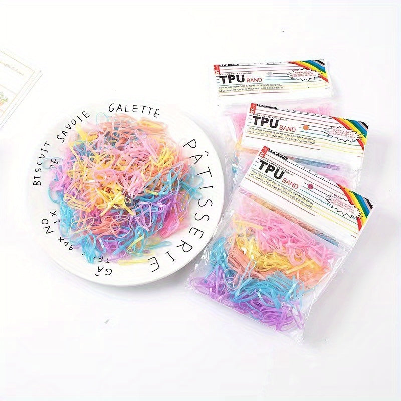 900pcs Kids' Disposable Hair Ties - Perfect Hair Accessory