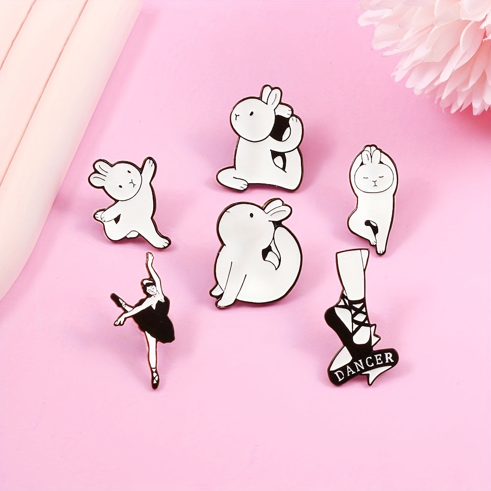 Bunny Ballet Dancer Pin for Girls