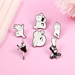 Bunny Ballet Dancer Pin for Girls